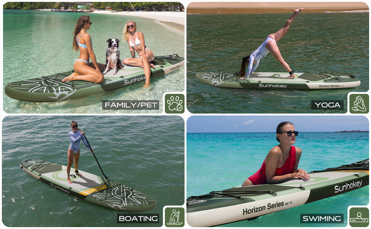 Stand Up Paddle (SUP) Inflable - 11'' pies / 335 cm + Mochila + Accesorios