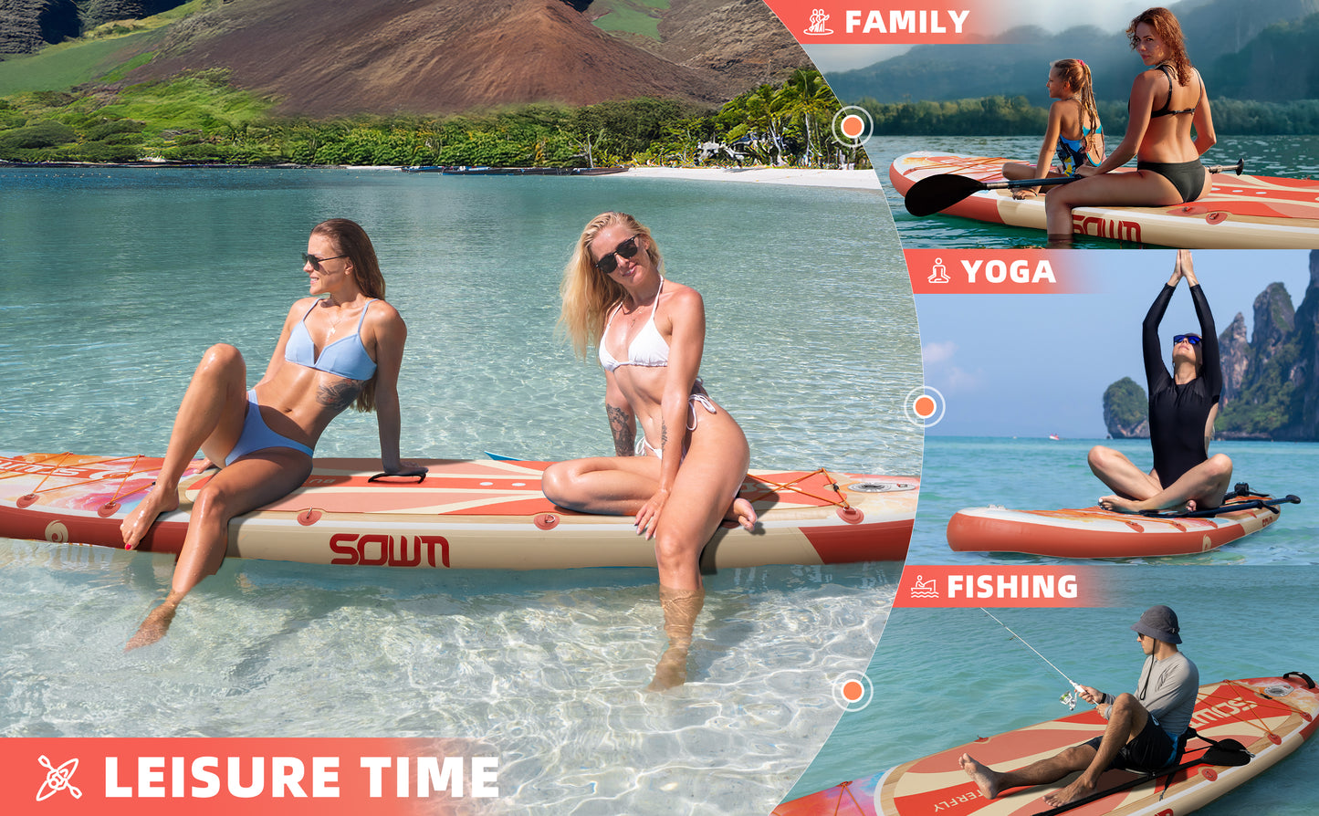 Stand Up Paddle (SUP) Inflable - 11'' pies / 335 cm + Mochila + Accesorios