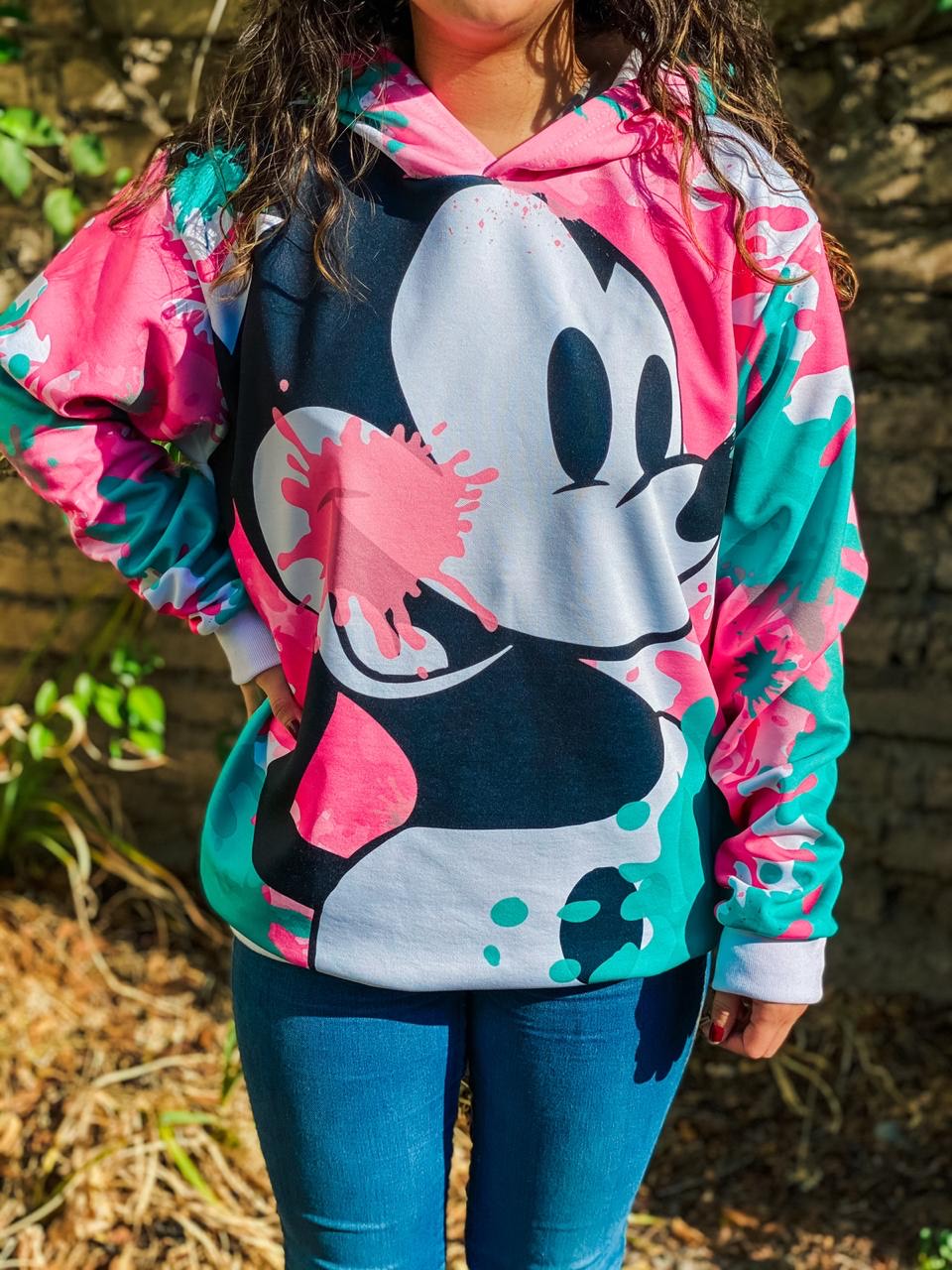 Hoodie oversize de Mickey Pink Effect