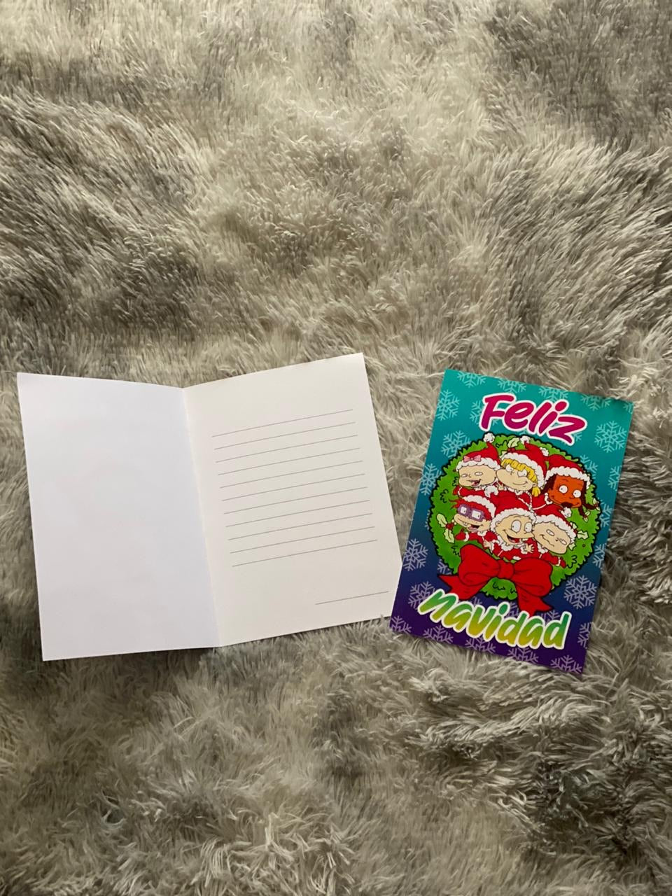 Tarjeta navideña rugrats pascuero