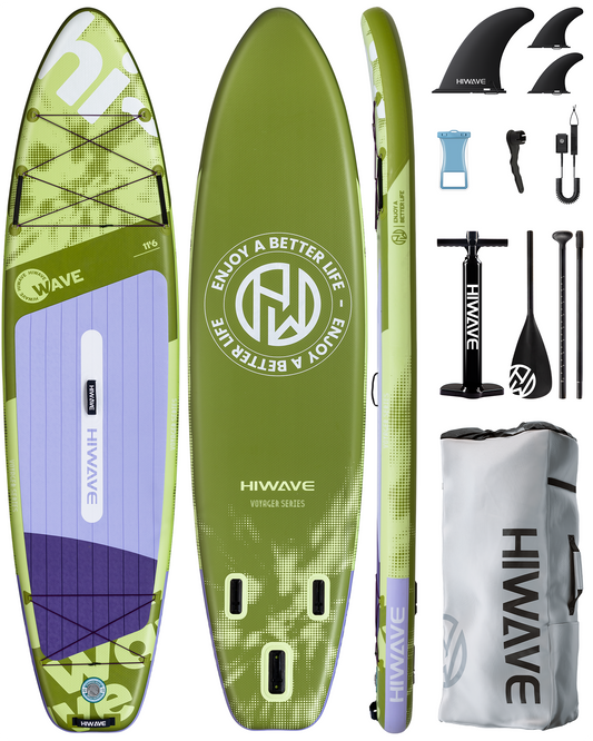 Stand Up Paddle (SUP) Inflable - 11'6 pies / 351 cm + Mochila + Accesorios