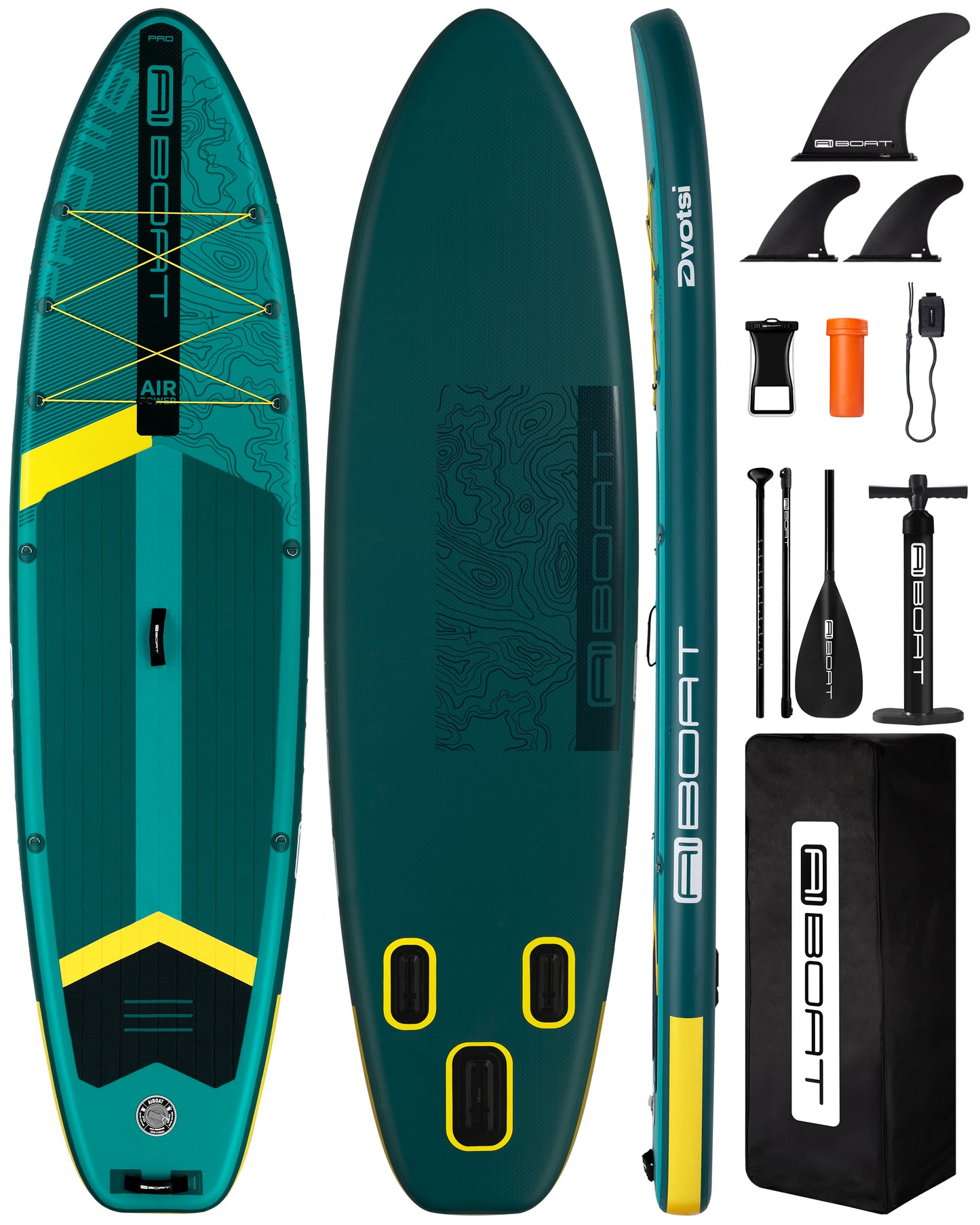 Stand Up Paddle (SUP) Inflable - 11'6 pies / 351 cm + Mochila + Accesorios