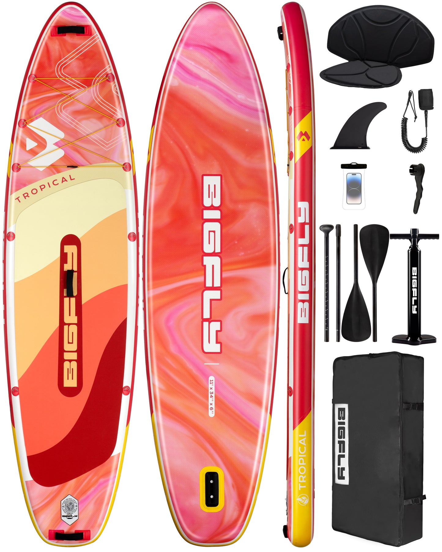 Stand Up Paddle (SUP) Inflable - 11' pies / 335 cm + Mochila + Accesorios