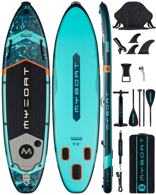 Stand Up Paddle (SUP) Inflable - 11'6 pies / 351 cm + Mochila + Accesorios