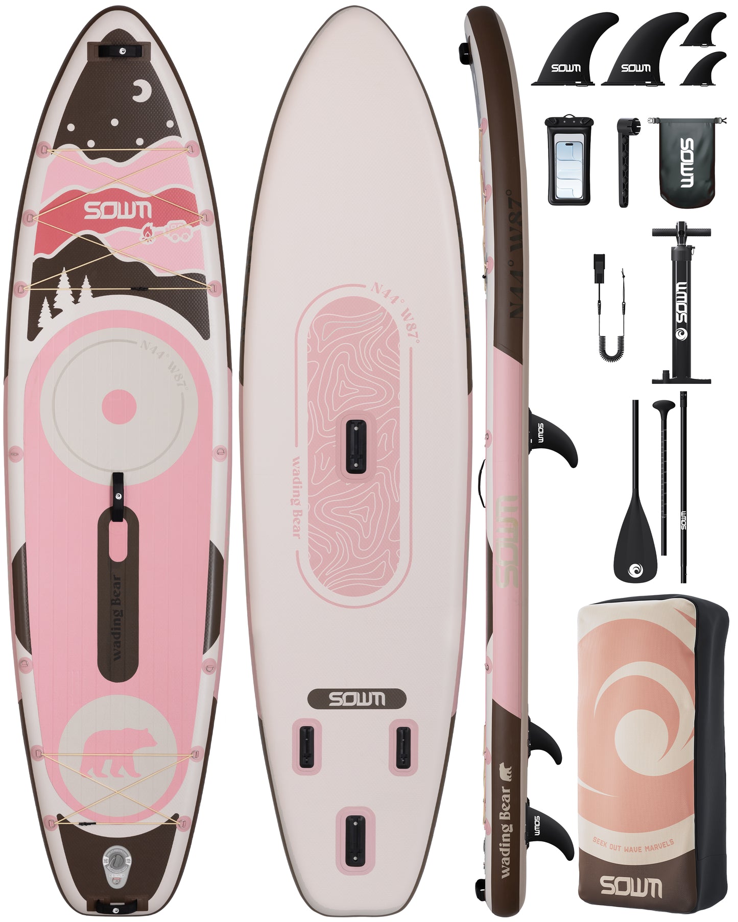 Stand Up Paddle (SUP) Inflable - 11'6 pies / 351 cm + Mochila + Accesorios