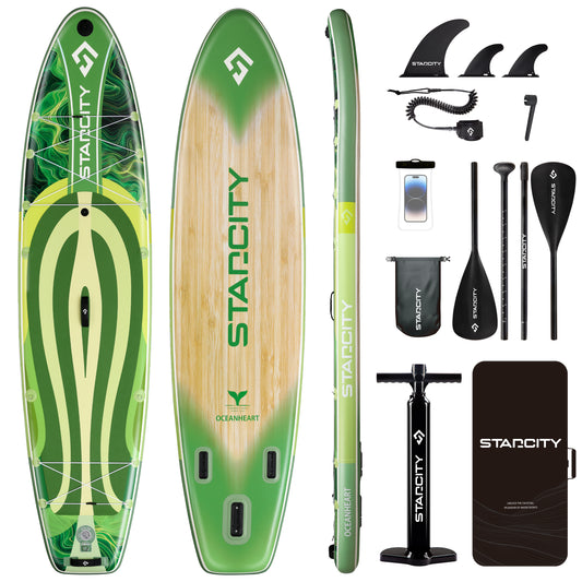 Stand Up Paddle (SUP) Inflable - 11'6 pies / 351 cm + Mochila + Accesorios