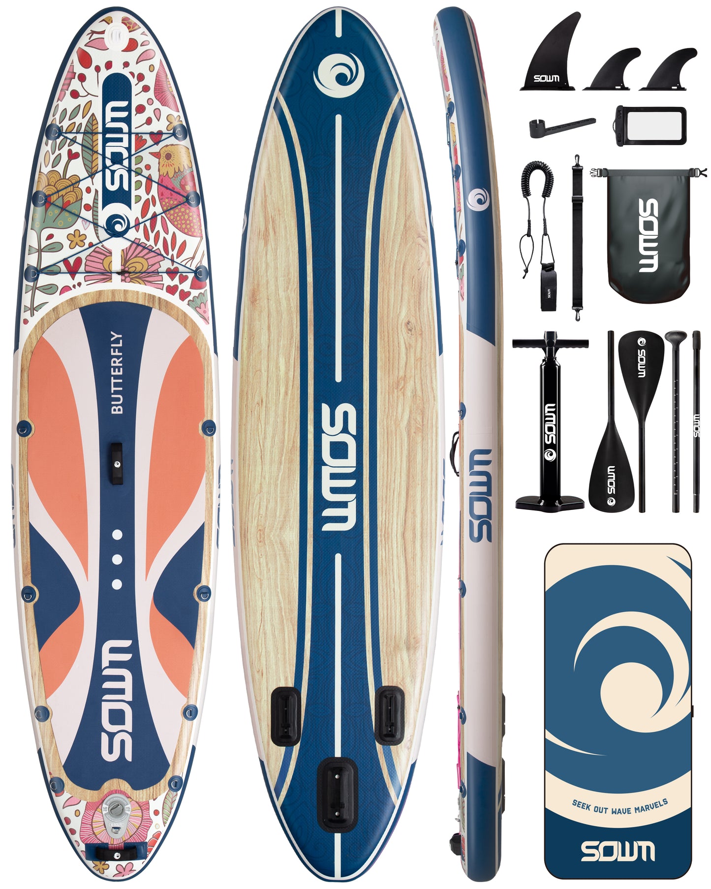 Stand Up Paddle (SUP) Inflable - 11'' pies / 335 cm + Mochila + Accesorios