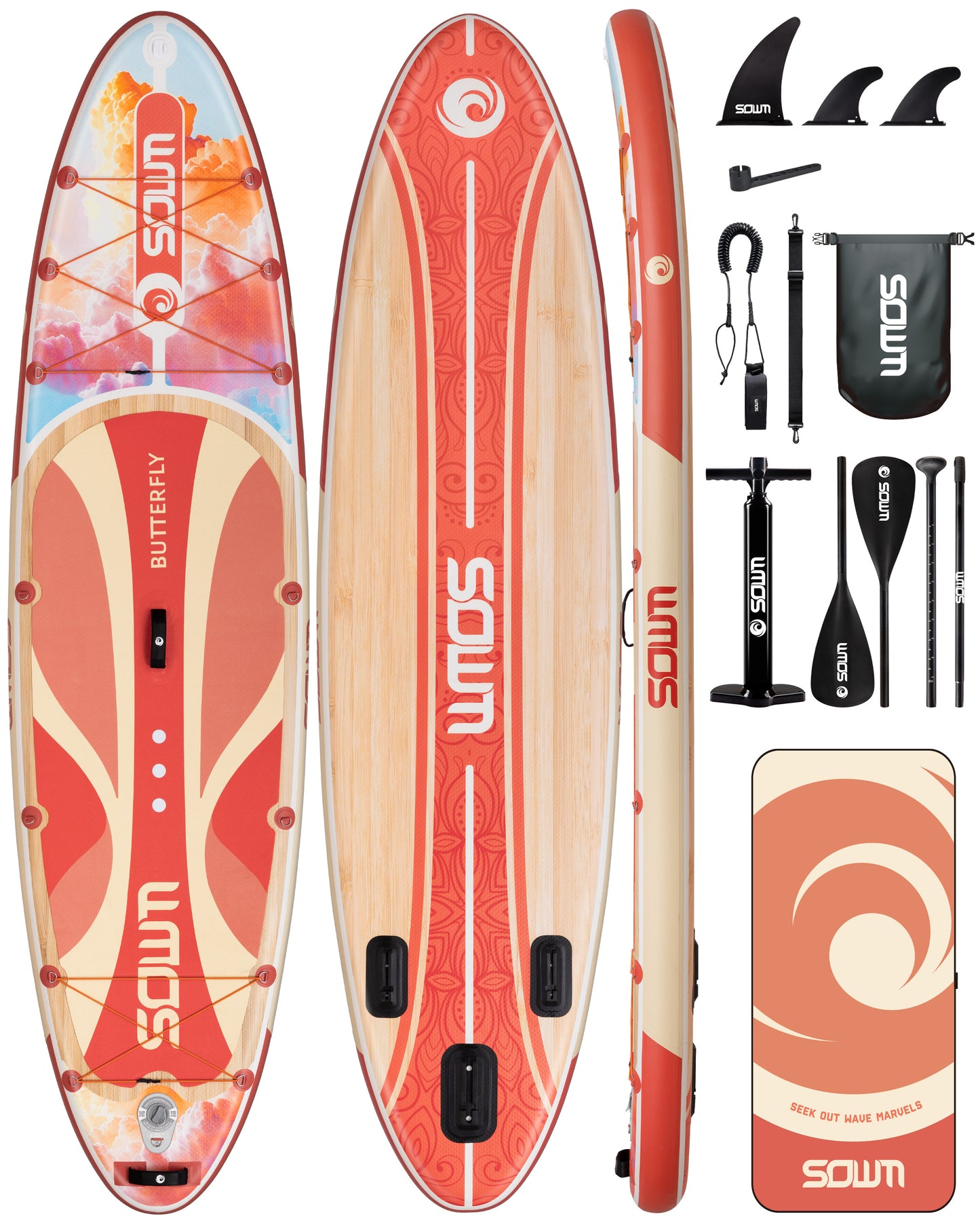 Stand Up Paddle (SUP) Inflable - 11'' pies / 335 cm + Mochila + Accesorios