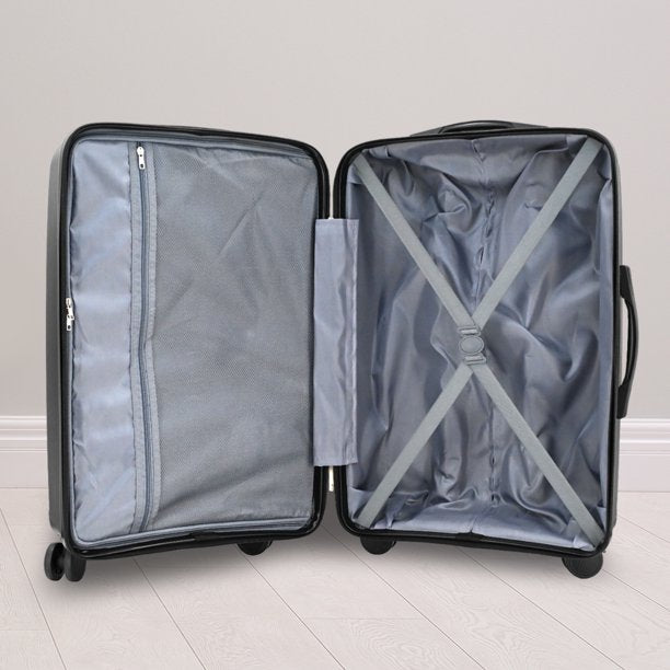 Set de 3 maletas de viaje negra (S / M / L)