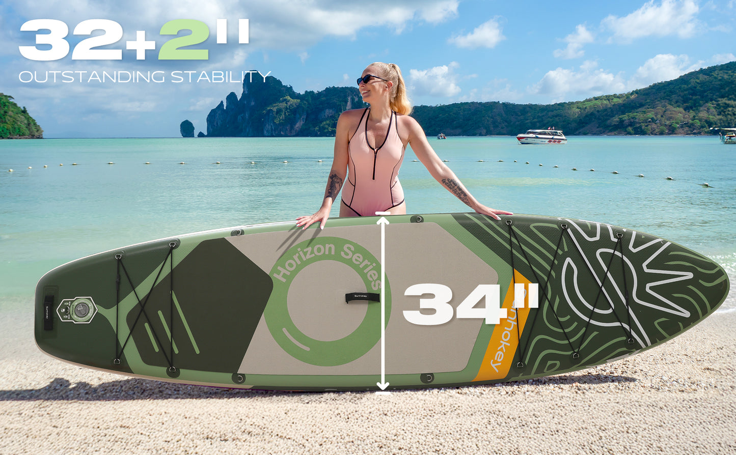 Stand Up Paddle (SUP) Inflable - 11'' pies / 335 cm + Mochila + Accesorios