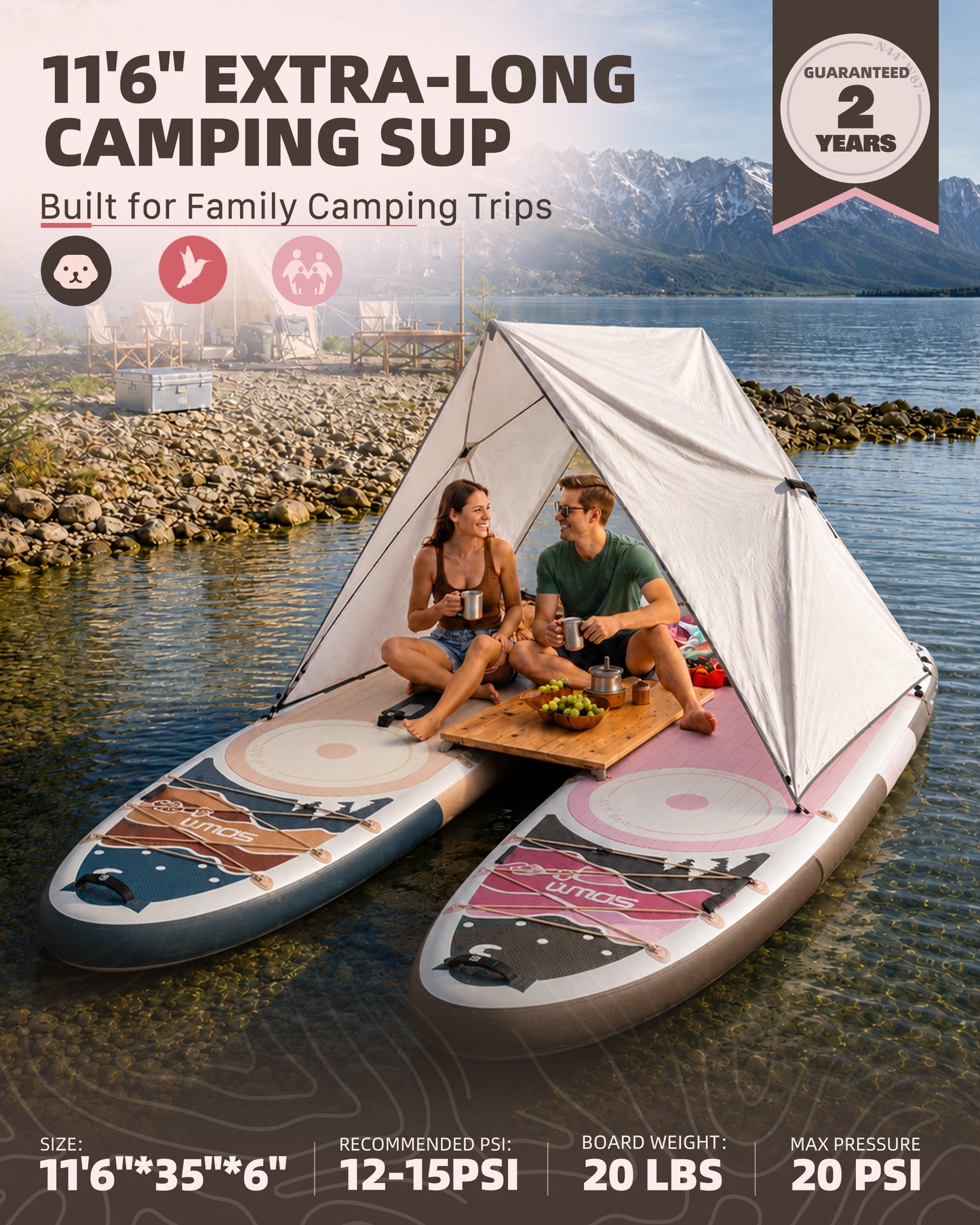 Stand Up Paddle (SUP) Inflable - 11'6 pies / 351 cm + Mochila + Accesorios