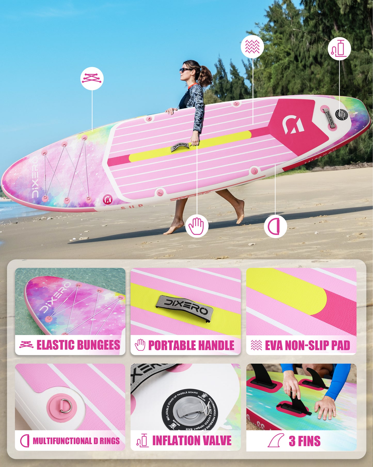 Stand Up Paddle (SUP) Inflable - 11'' pies / 335 cm + Mochila + Accesorios