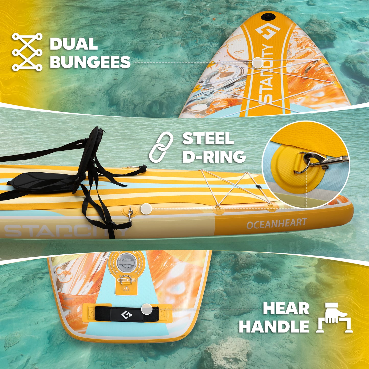 Stand Up Paddle (SUP) Inflable - 11'6 pies / 351 cm + Mochila + Accesorios