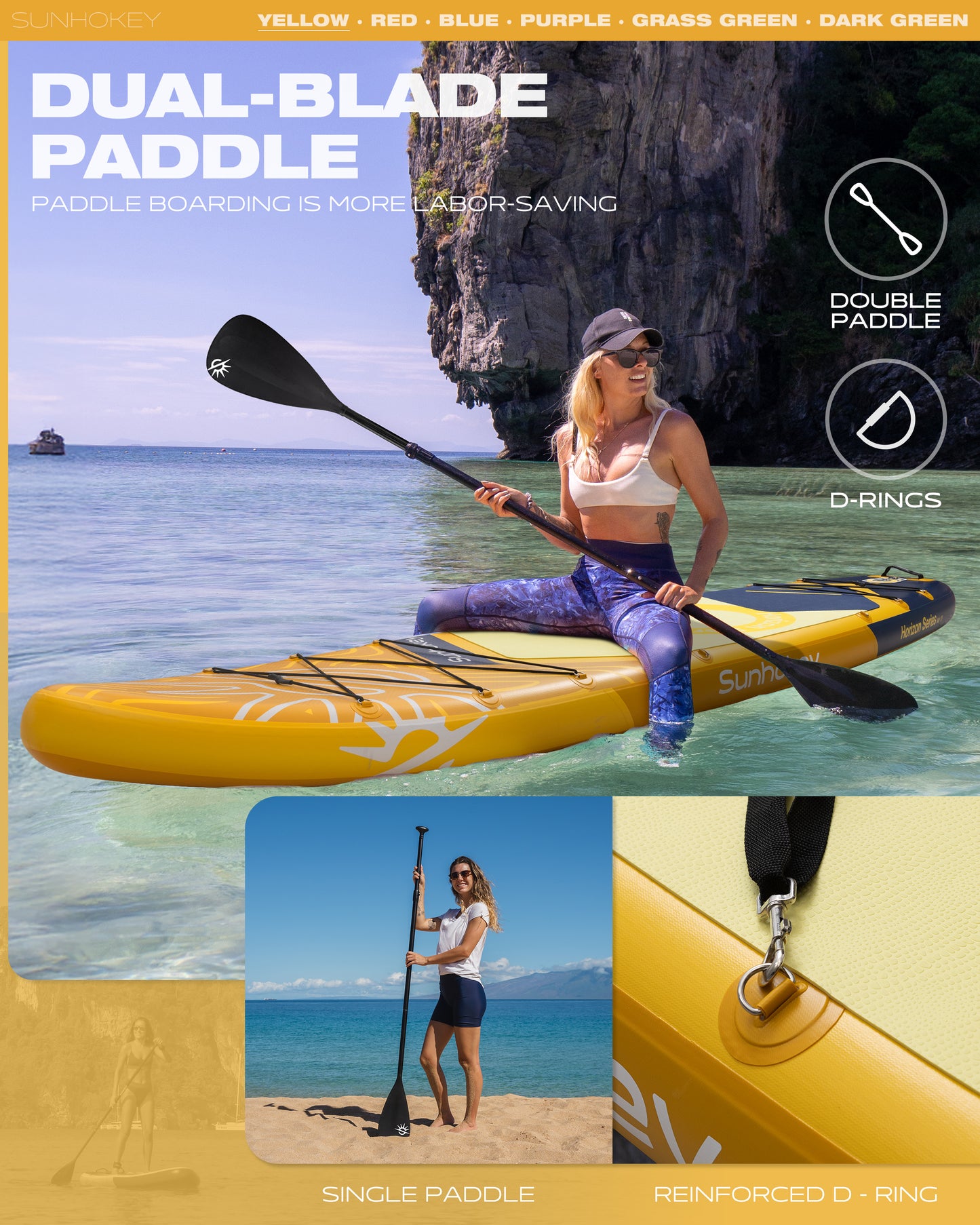 Stand Up Paddle (SUP) Inflable - 11'' pies / 335 cm + Mochila + Accesorios