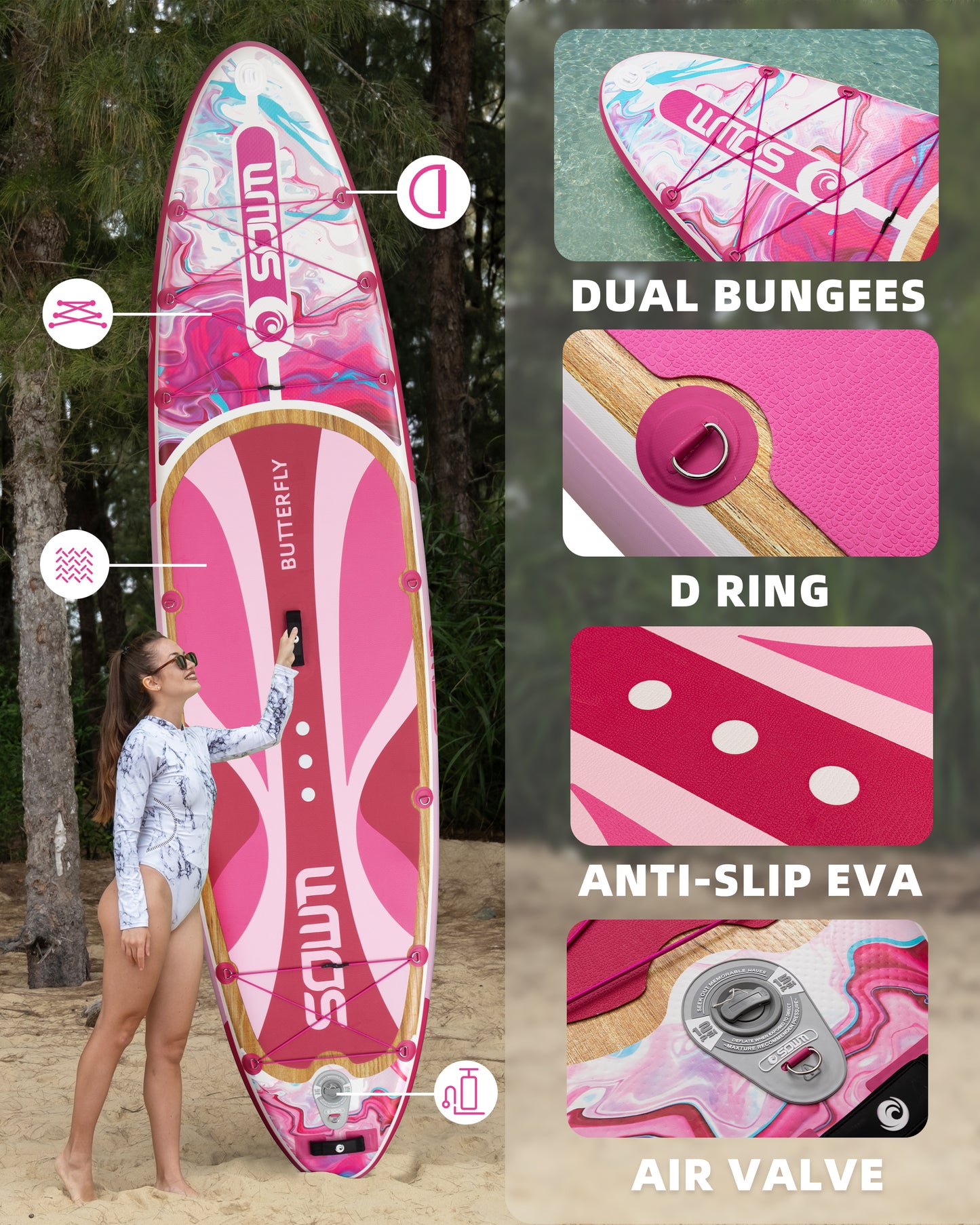 Stand Up Paddle (SUP) Inflable - 11'' pies / 335 cm + Mochila + Accesorios