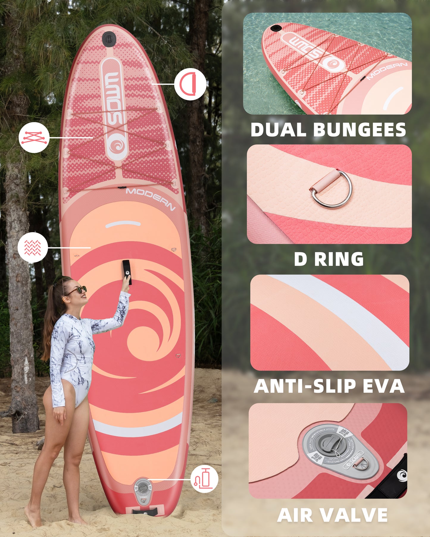 Stand Up Paddle (SUP) Inflable - 10.6 pies / 320 cm + Mochila + Accesorios