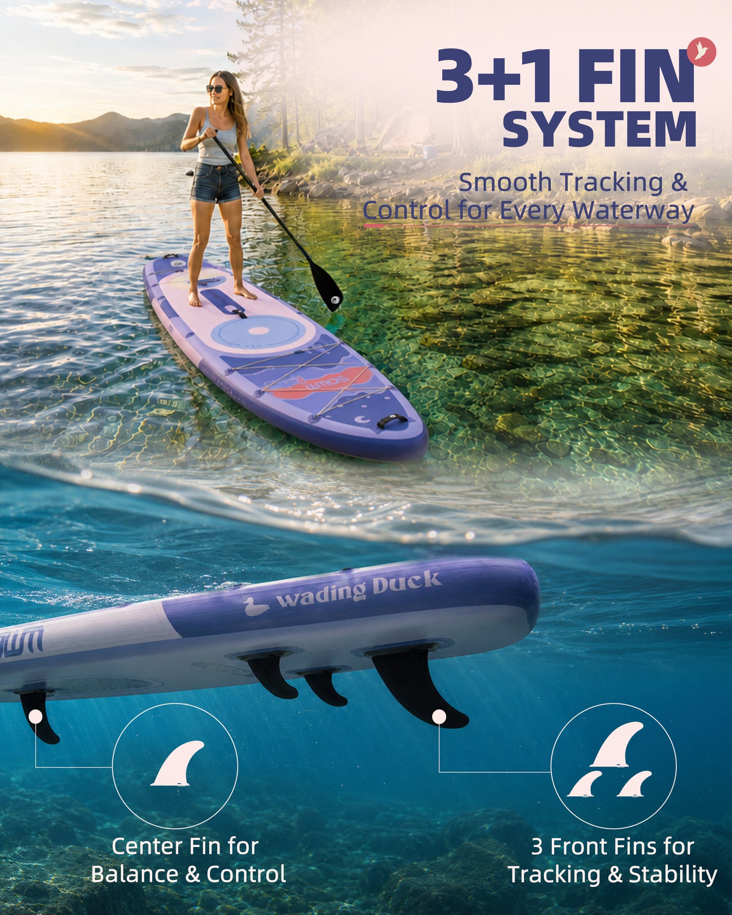 Stand Up Paddle (SUP) Inflable - 11'6 pies / 351 cm + Mochila + Accesorios