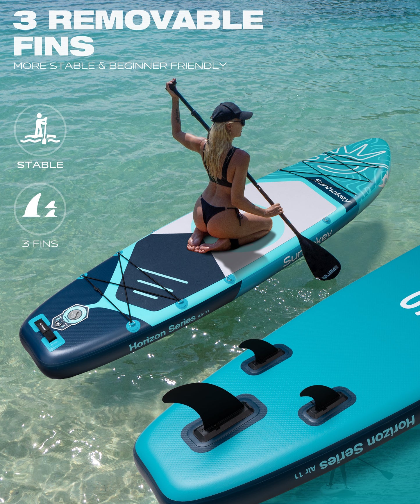 Stand Up Paddle (SUP) Inflable - 11'' pies / 335 cm + Mochila +  Accesorios