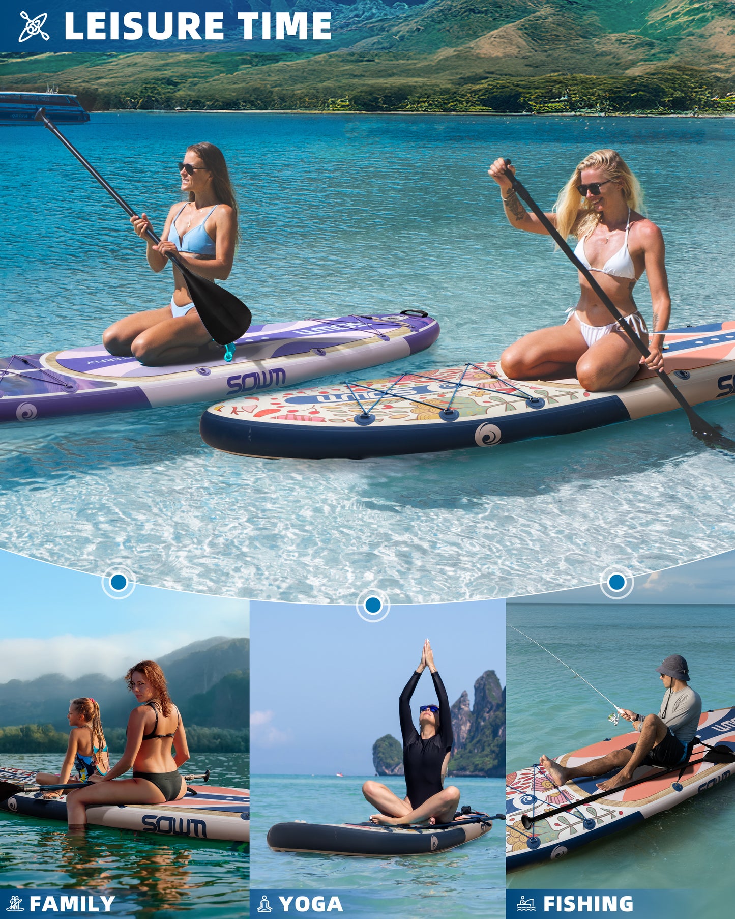 Stand Up Paddle (SUP) Inflable - 11'' pies / 335 cm + Mochila + Accesorios