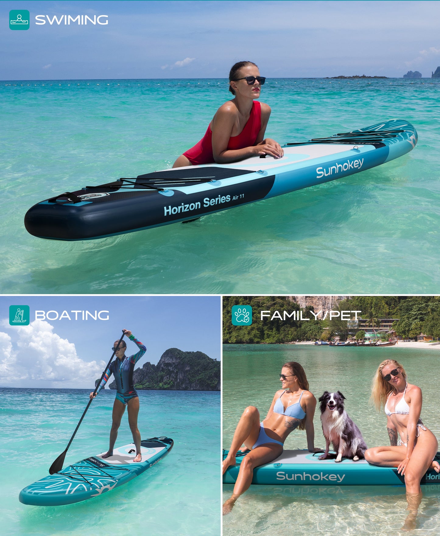 Stand Up Paddle (SUP) Inflable - 11'' pies / 335 cm + Mochila +  Accesorios