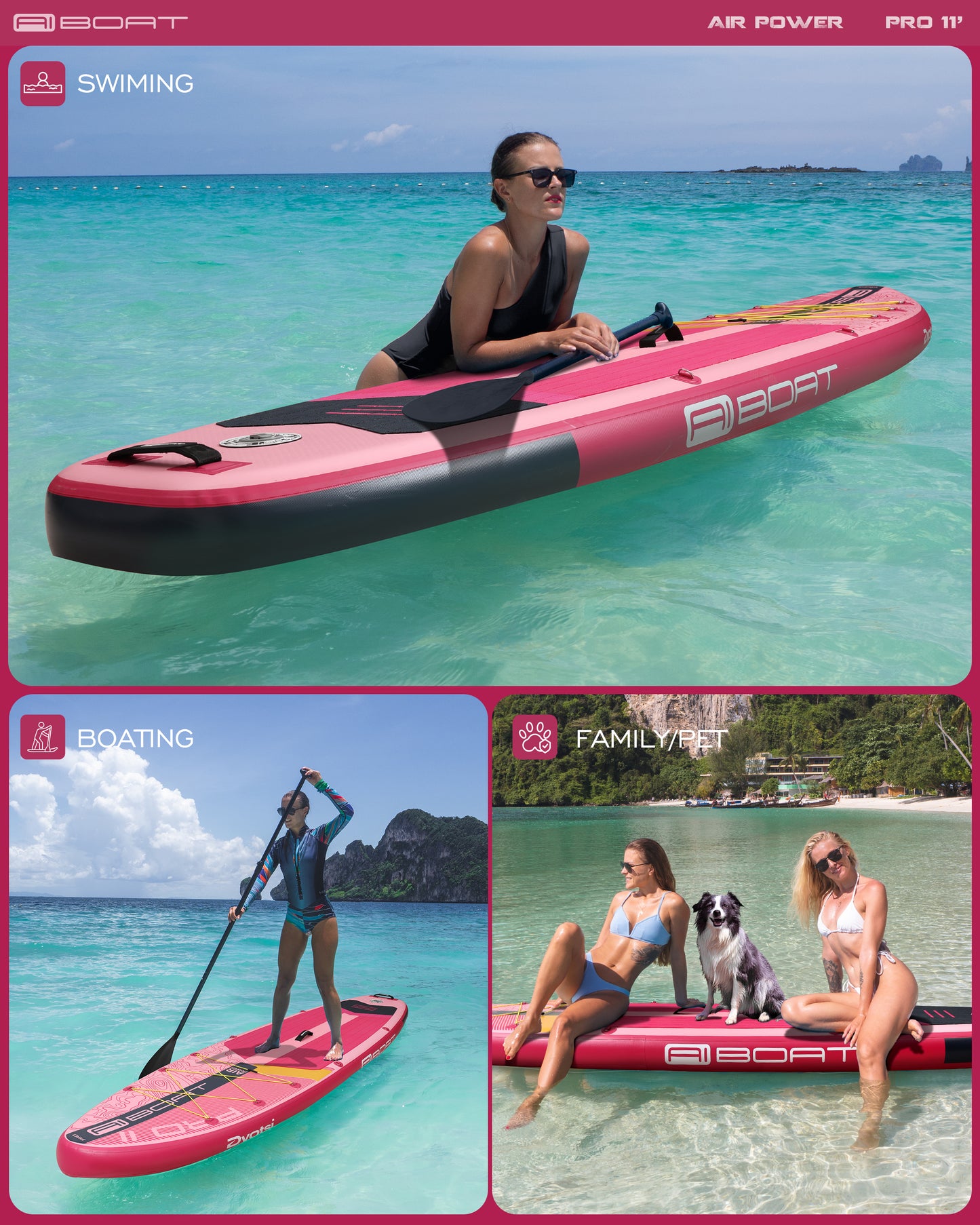 Stand Up Paddle (SUP) Inflable - 11' pies / 335 cm + Mochila + Accesorios