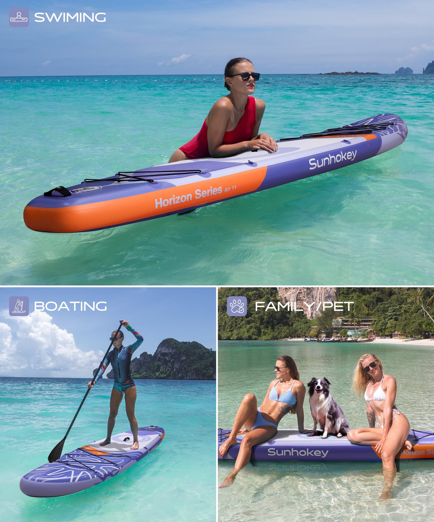 Stand Up Paddle (SUP) Inflable - 11'' pies / 335 cm + Mochila + Accesorios