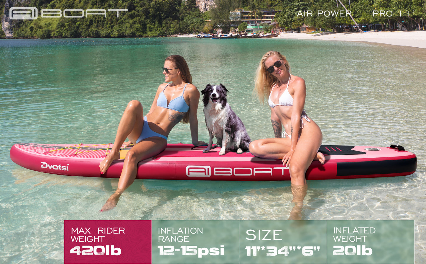 Stand Up Paddle (SUP) Inflable - 11' pies / 335 cm + Mochila + Accesorios