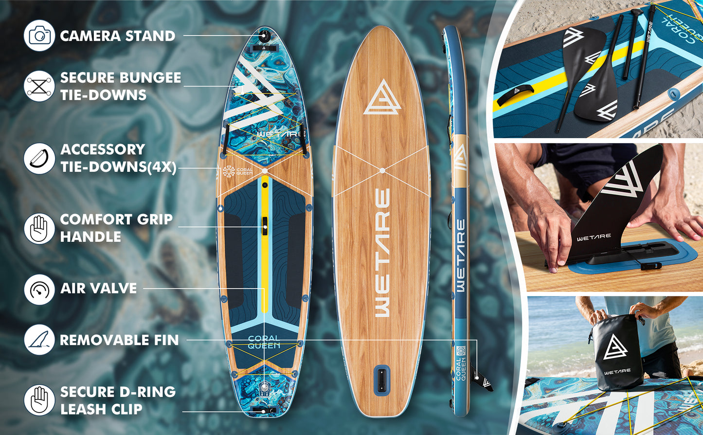 Stand Up Paddle (SUP) Inflable - 11'6 pies / 351 cm + Mochila + Accesorios