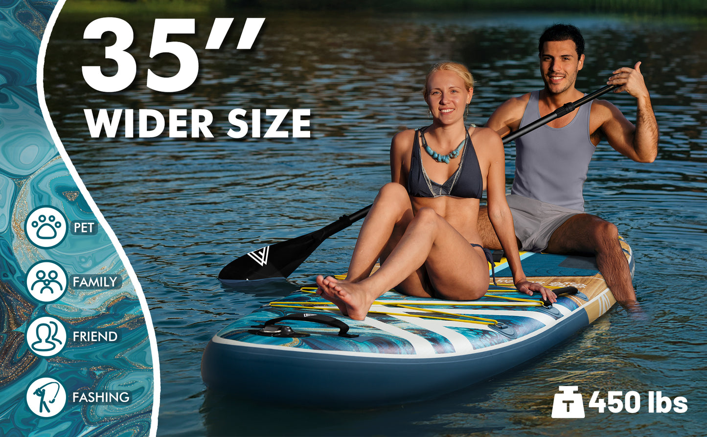 Stand Up Paddle (SUP) Inflable - 11'6 pies / 351 cm + Mochila + Accesorios