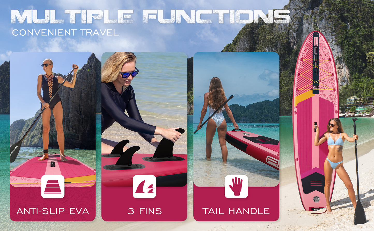 Stand Up Paddle (SUP) Inflable - 11' pies / 335 cm + Mochila + Accesorios