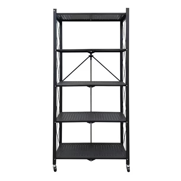 Estante Plegable Multiuso Metal 5 Niveles Con Ruedas