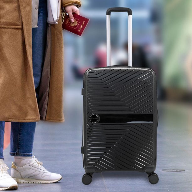 Set de 3 maletas de viaje negra (S / M / L)