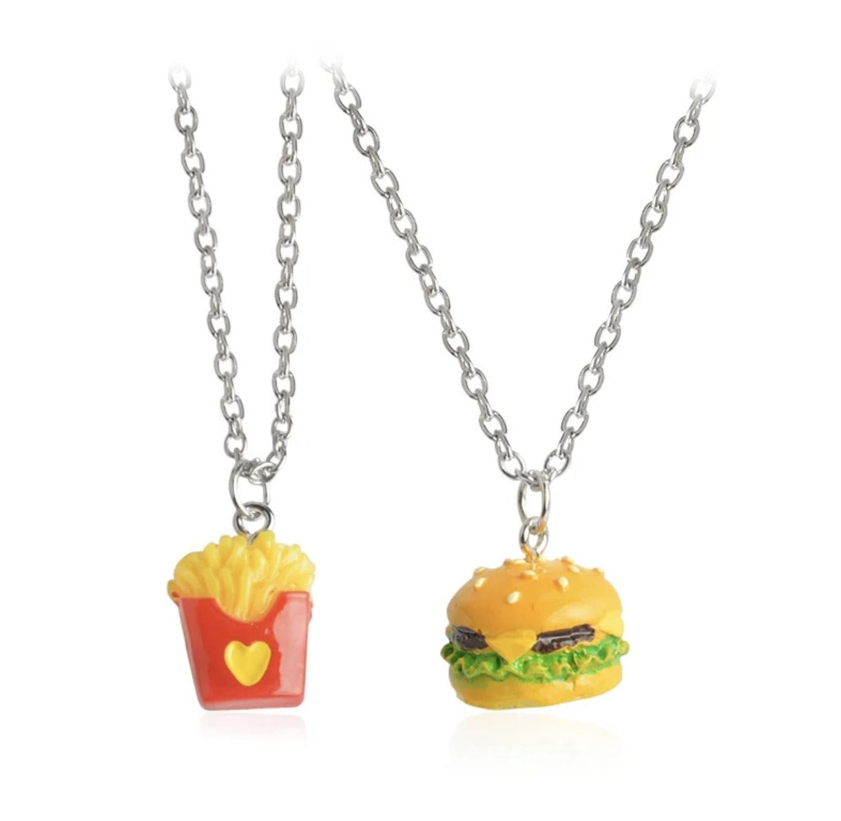 Collar Best Friends Hamburguesa y Papas fritas