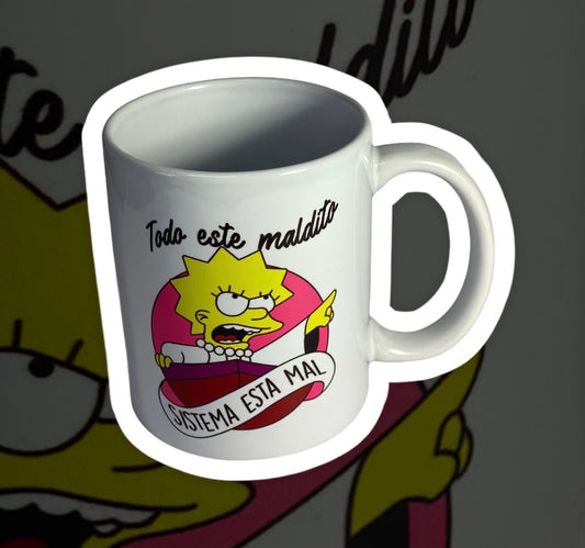 Taza Lisa maldito sistema 1