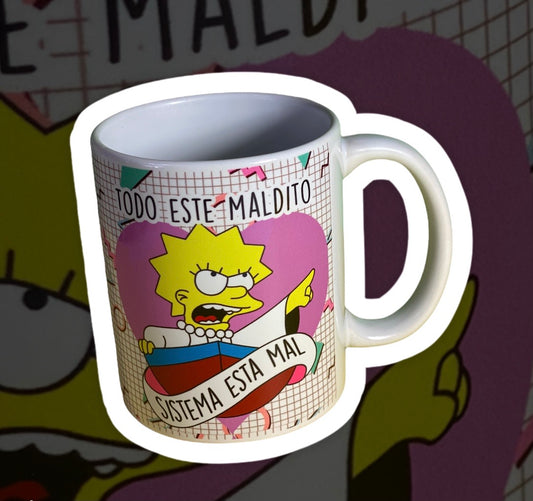 Taza Lisa Maldito Sistema 3